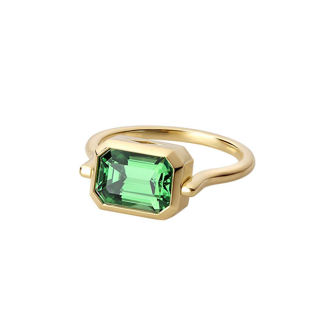 Tsavorite Garnet Swivel Ring