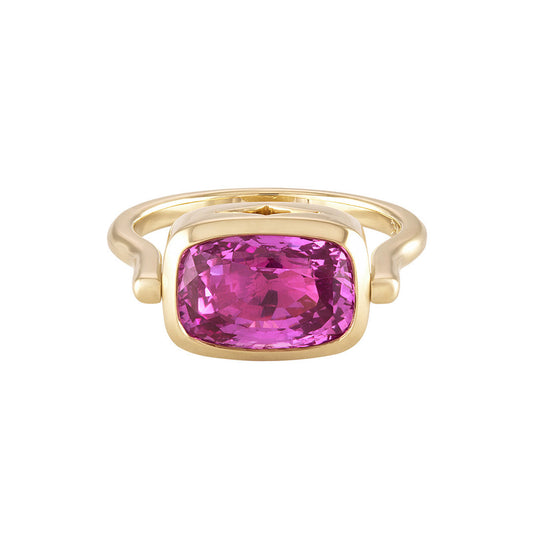 Pink Sapphire Swivel Ring