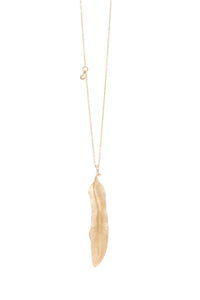 18K Yellow Gold Leaves Pendant