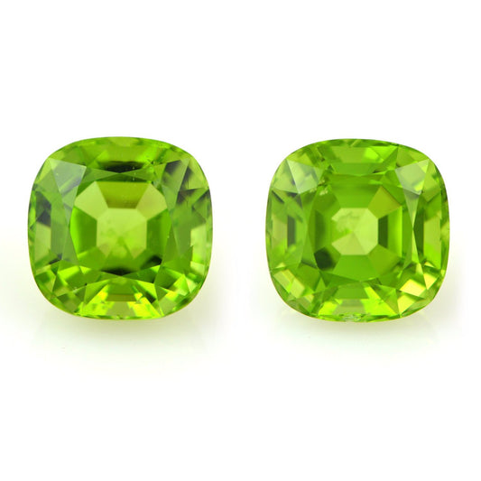 Natural Cushion Peridot Pair