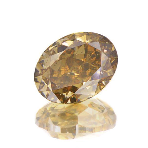Natural Fancy Orange-Brown Oval Diamond