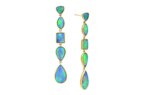 Crystal Opal Chandelier Earrings