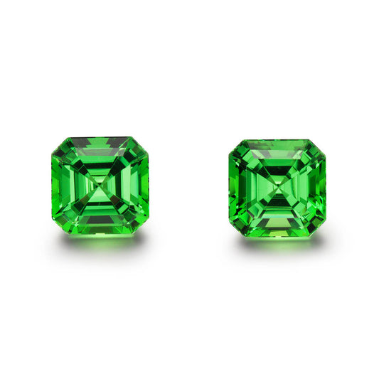 Pair of 4.07cts. Aschur Cut Tsavorite Gemstones