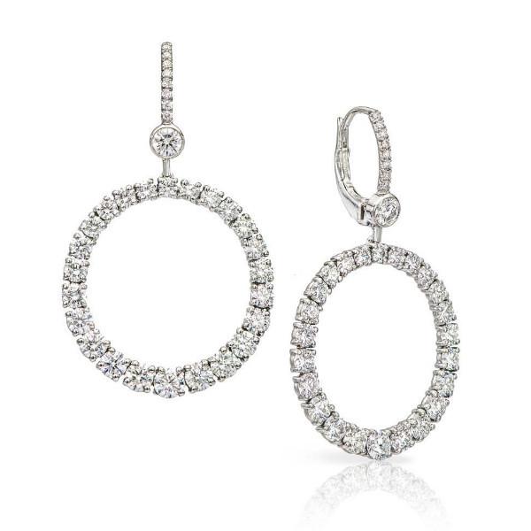 Platinum & Diamond Hoop Earring