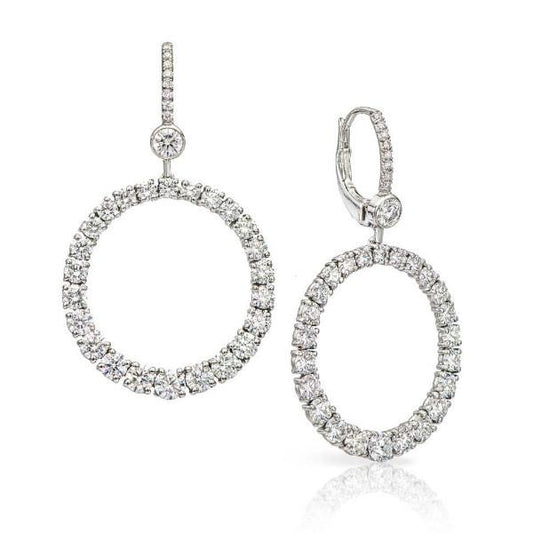 Platinum & Diamond Hoop Earring