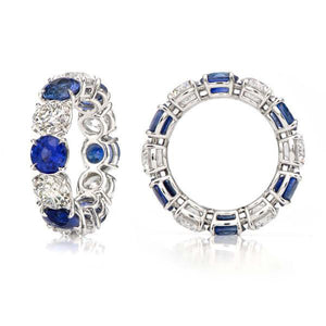 Platinum, Sapphire & Diamond Eternity-band Ring