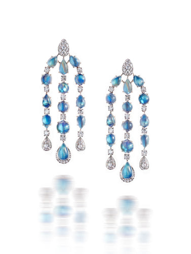 Rainbow Moonstone & Diamond 
