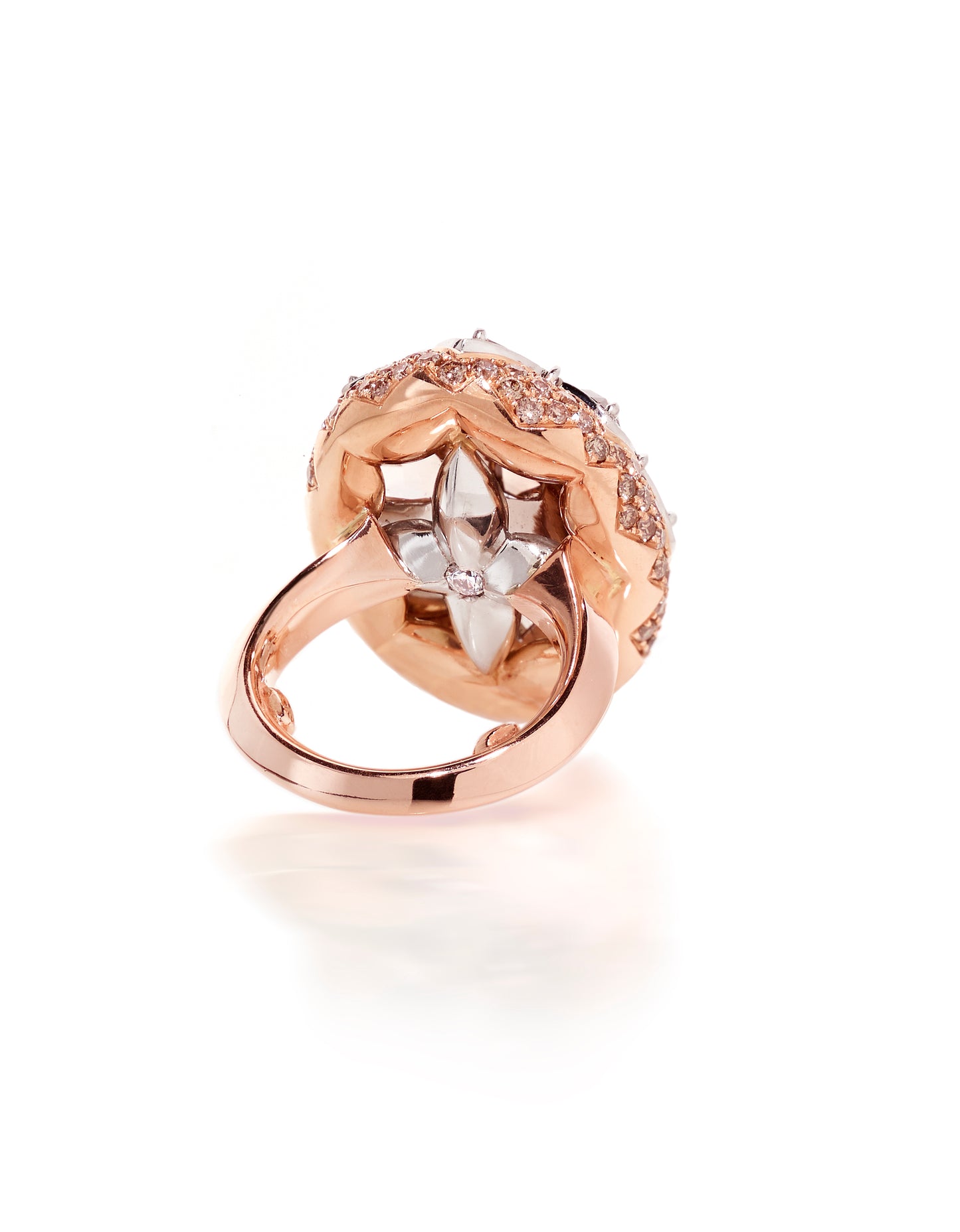 Brown & White Diamond "Starburst" Ring