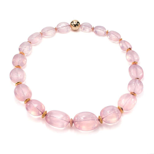 Rose Quartz Bead Necklace