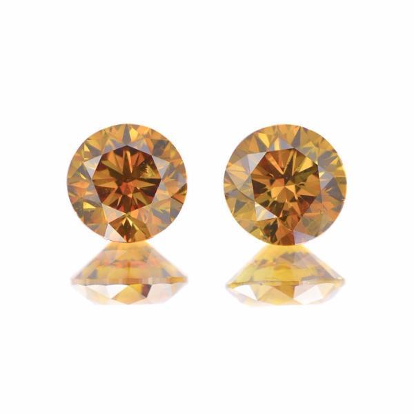 Round Brilliant Cut Brown Diamond Pair Unavailable