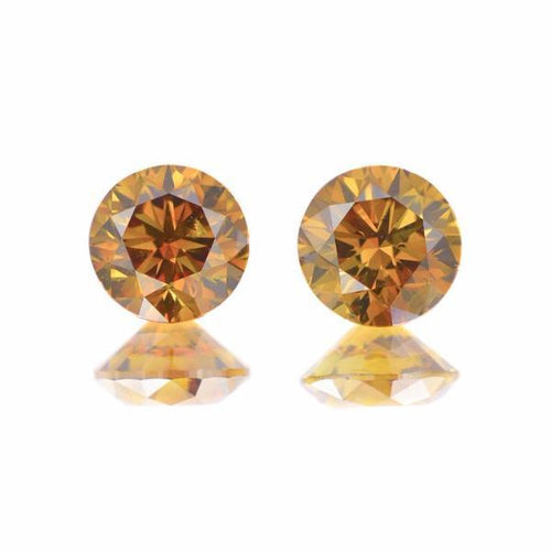 Round Brilliant Cut Brown Diamond Pair Unavailable