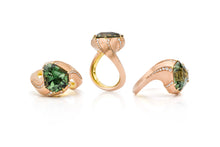 Load image into Gallery viewer, Fancy Tourmaline, 14K Pink Gold &amp; 20K Yellow Gold &amp; Diamond Ring