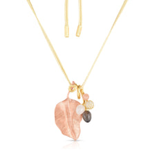 Load image into Gallery viewer, Round Rose Gold Leaves Pendant