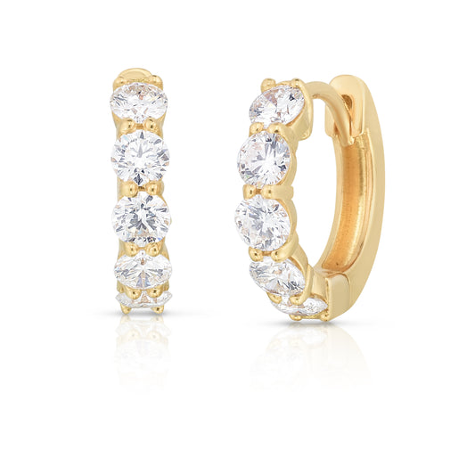 "Hillary" Diamond Hoop Earrings