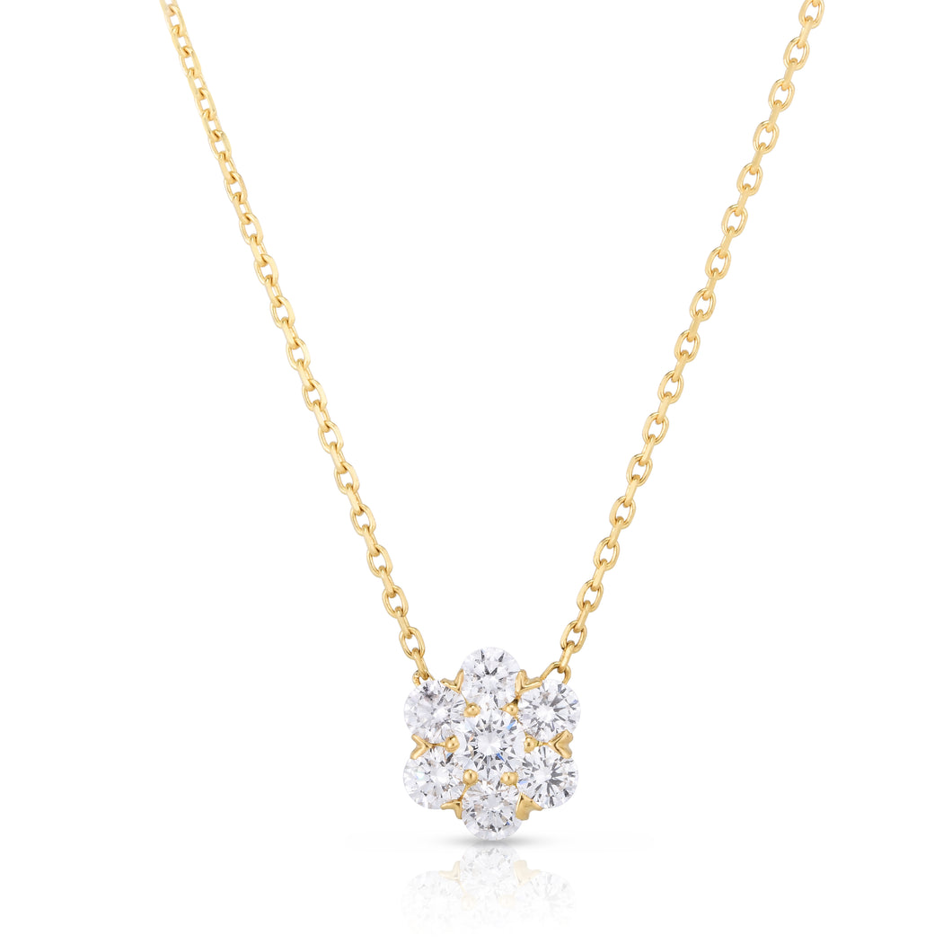 Seven Stone Diamond Cluster Pendant
