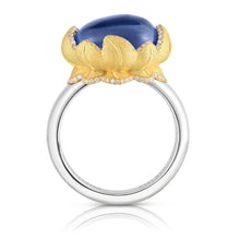 Load image into Gallery viewer, Cabochon Sapphire &amp; Diamond &quot;Felicity&quot; Ring