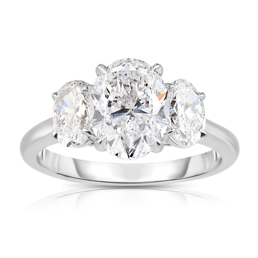 Oval Diamond Three Stone Ring