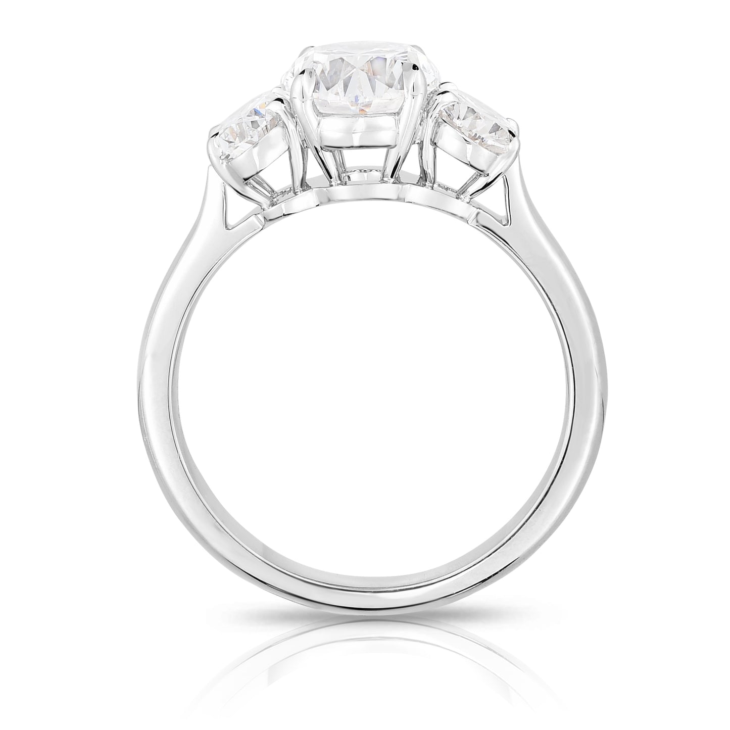 Oval Diamond Three Stone Ring