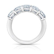 Load image into Gallery viewer, Five Stone Mixed Cut Platinum Band Ring