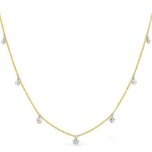 Load image into Gallery viewer, Seven Stone Drilled Diamond Necklace