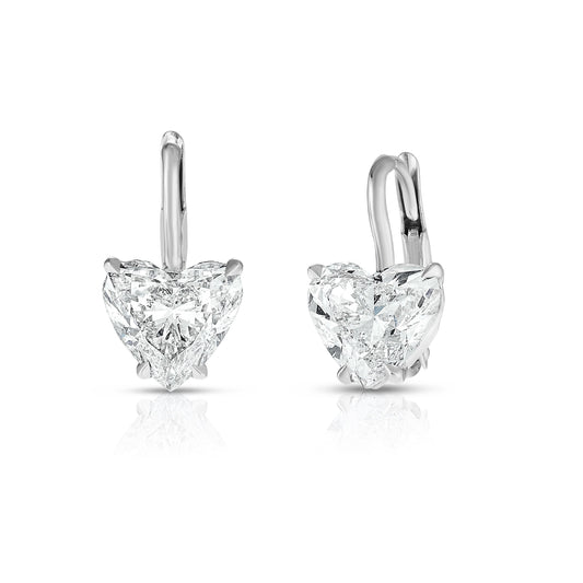 Heart Shaped Diamond Drop Earring