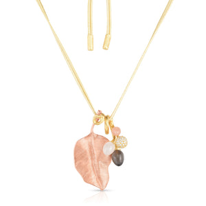 Woven Silk Chord with 18K Gold End Pieces