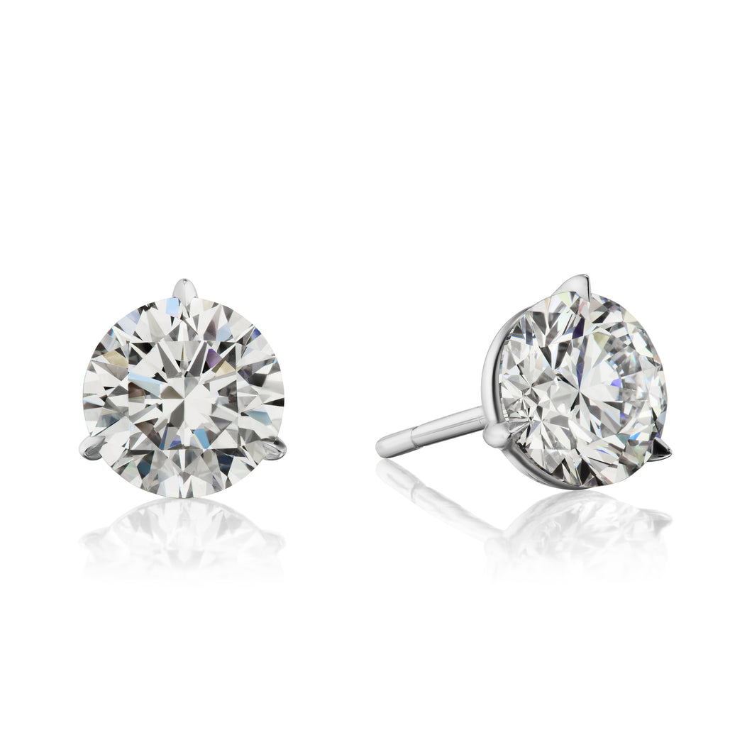 Image of Platinum and Diamond Earrings