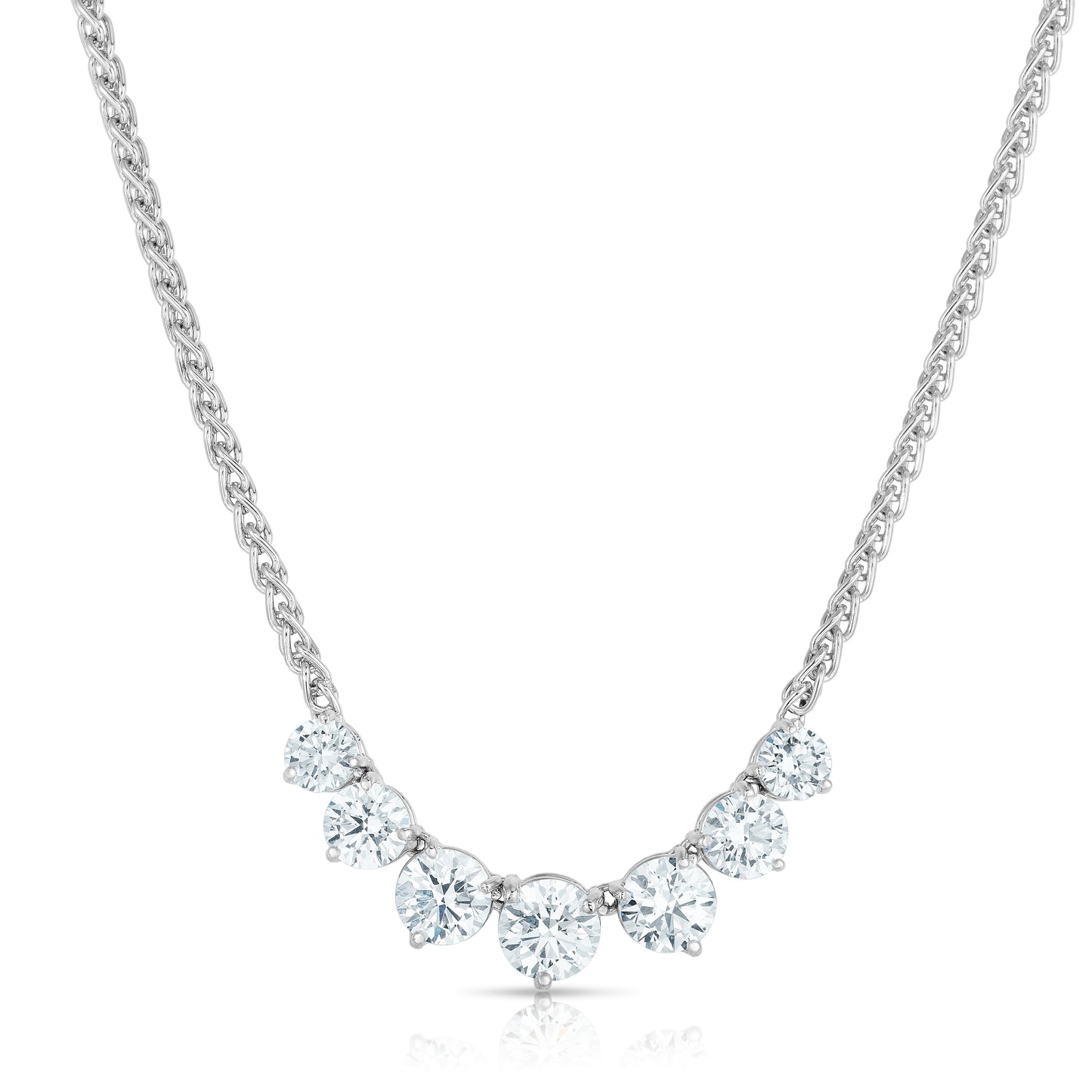 Seven Stone Diamond Necklace