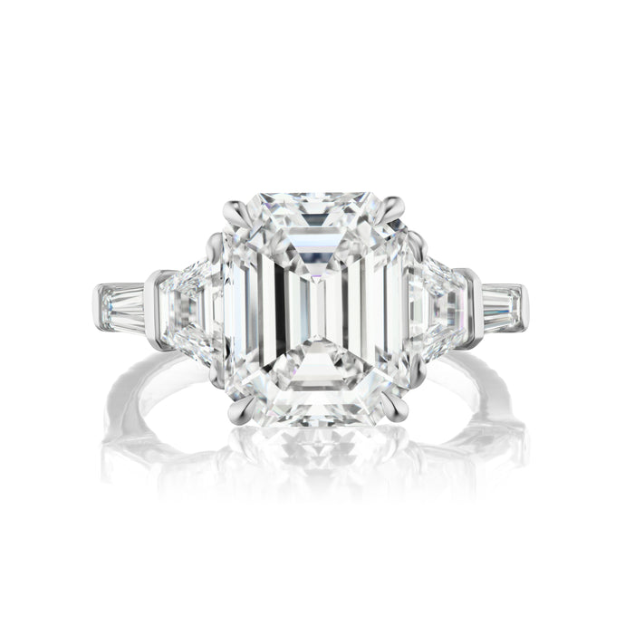 Five Stone Emerald Cut Diamond Ring