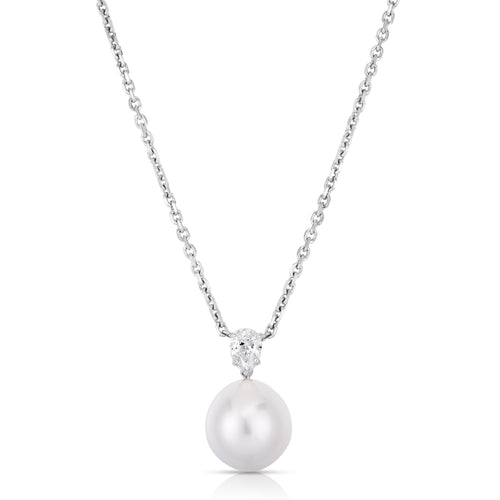 South Sea Pearl and Diamond Drop Pendant