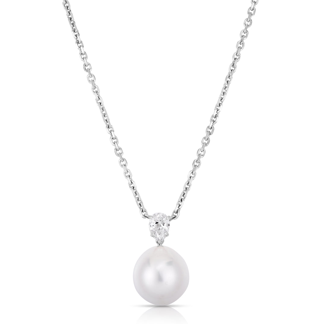 South Sea Pearl and Diamond Drop Pendant