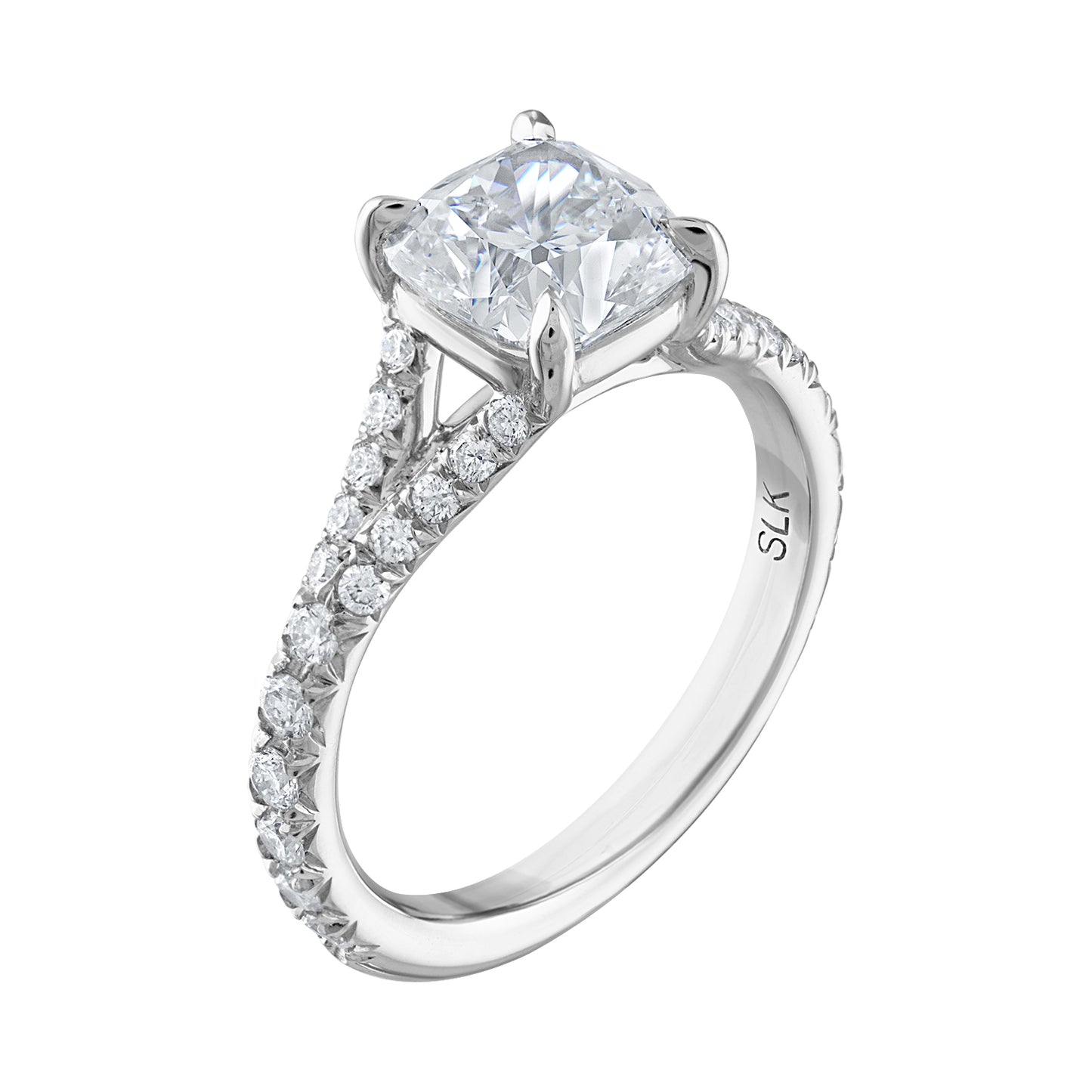 Split Shank Diamond Engagement Ring