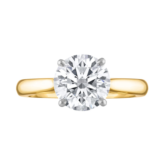 Solitaire Diamond Ring in 18K yellow Gold