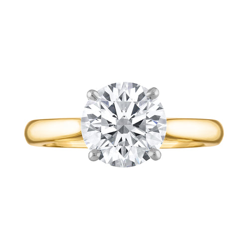 Solitaire Diamond Ring in 18K yellow Gold