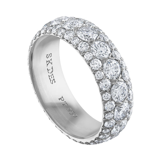 Three Row Diamond Ring