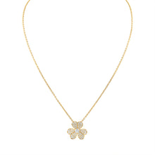 Load image into Gallery viewer, Floral Diamond Necklace in 18K Yellow Gold