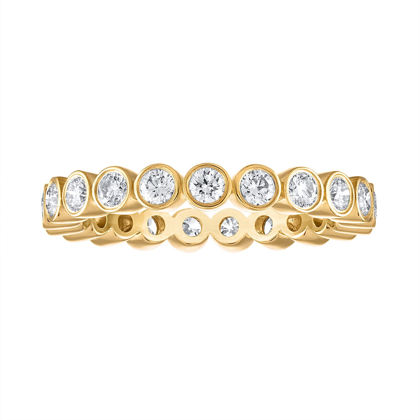Bezel Set Band Ring in 18K Yellow Gold