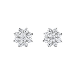 Diamond Star Cluster Earrings