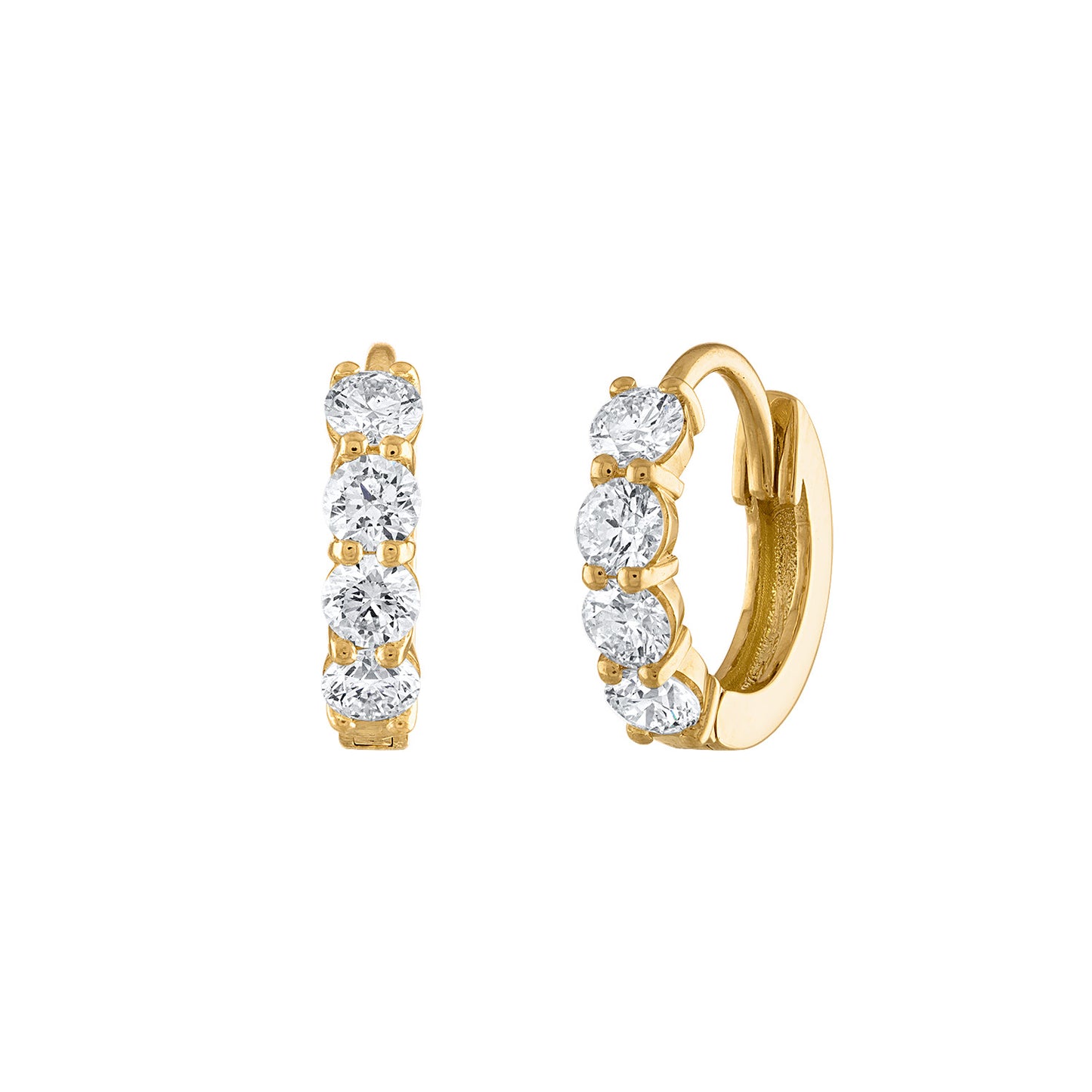 "Kira" Diamond Hoop Earrings