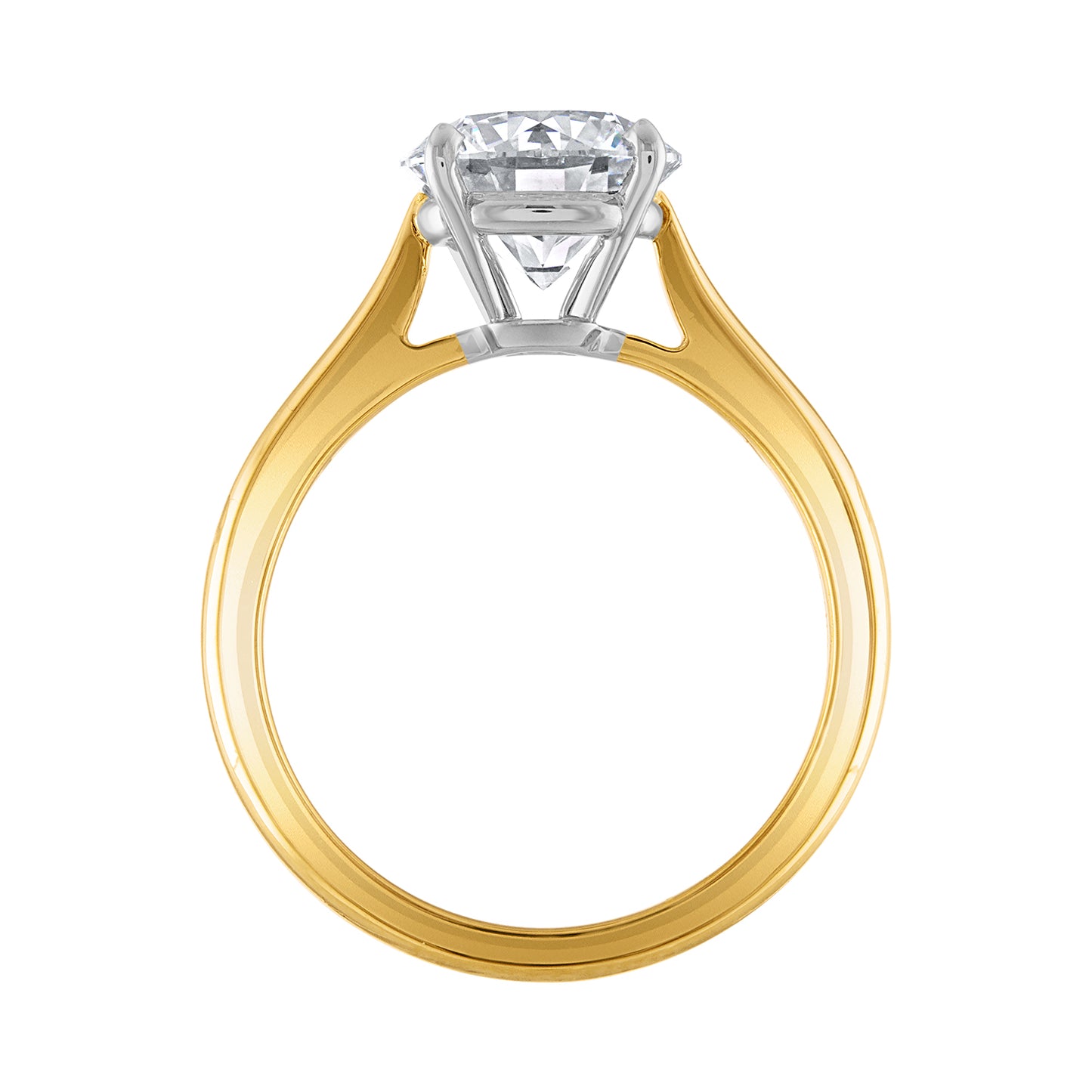 Solitaire Diamond Ring in 18K yellow Gold