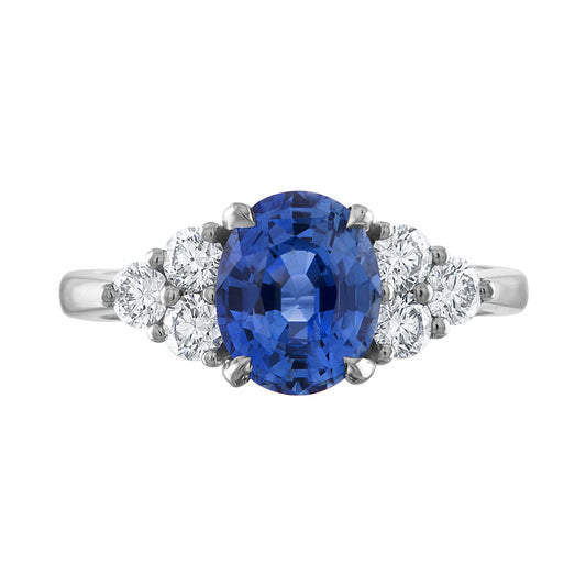 Sapphire & Diamond Seven Stone Ring