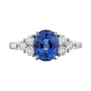 Sapphire and Diamond Seven Stone Ring