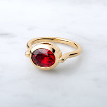Load image into Gallery viewer, Red Spinel Swivel Ring