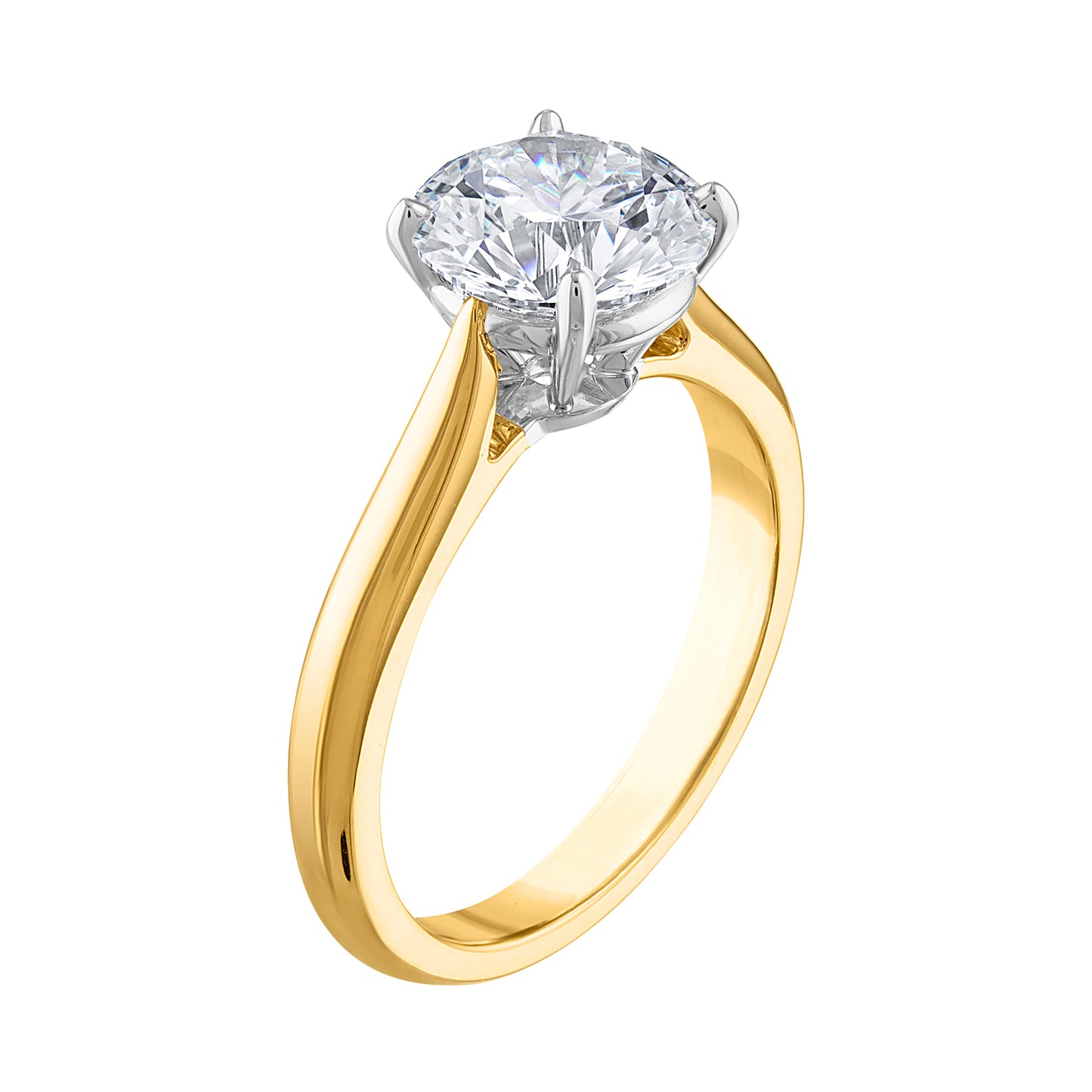 Solitaire Diamond Ring in 18K yellow Gold