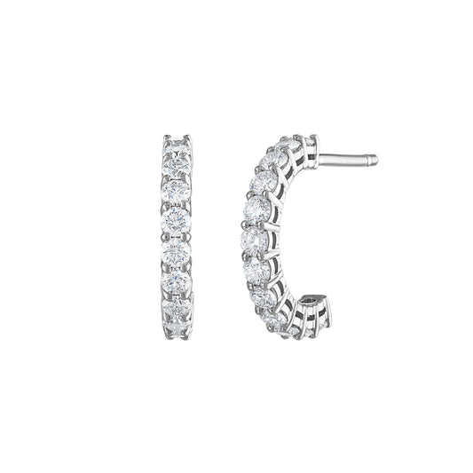 Petite Diamond Hoop Earrings