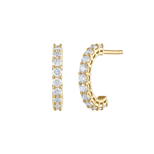 Petite Diamond Hoop Earrings