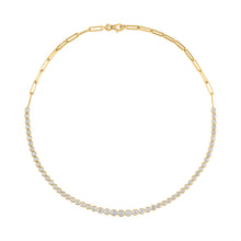 Load image into Gallery viewer, Bezel Set Diamond Necklace