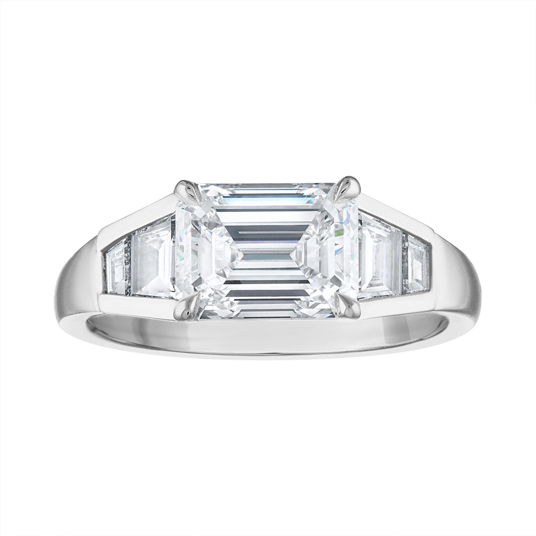 Emerald Cut Diamond Five Stone Ring