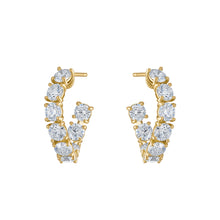 Load image into Gallery viewer, J Hoop Earrings in 18 Karat Yellow Gold